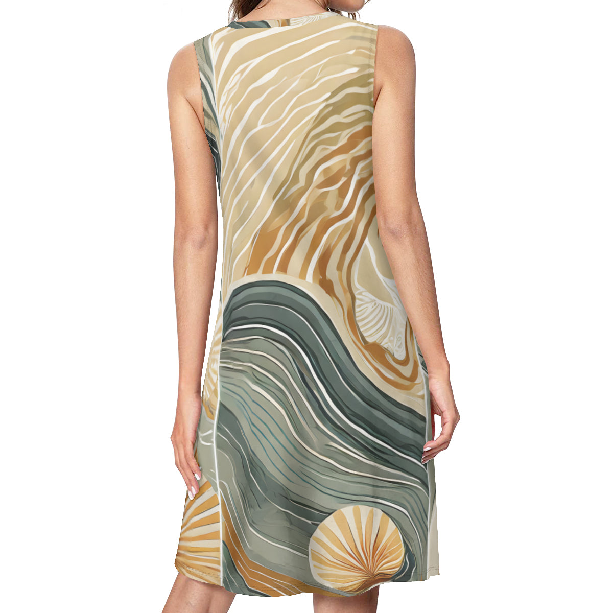 Abstract Women's Casual Dress | Polyester