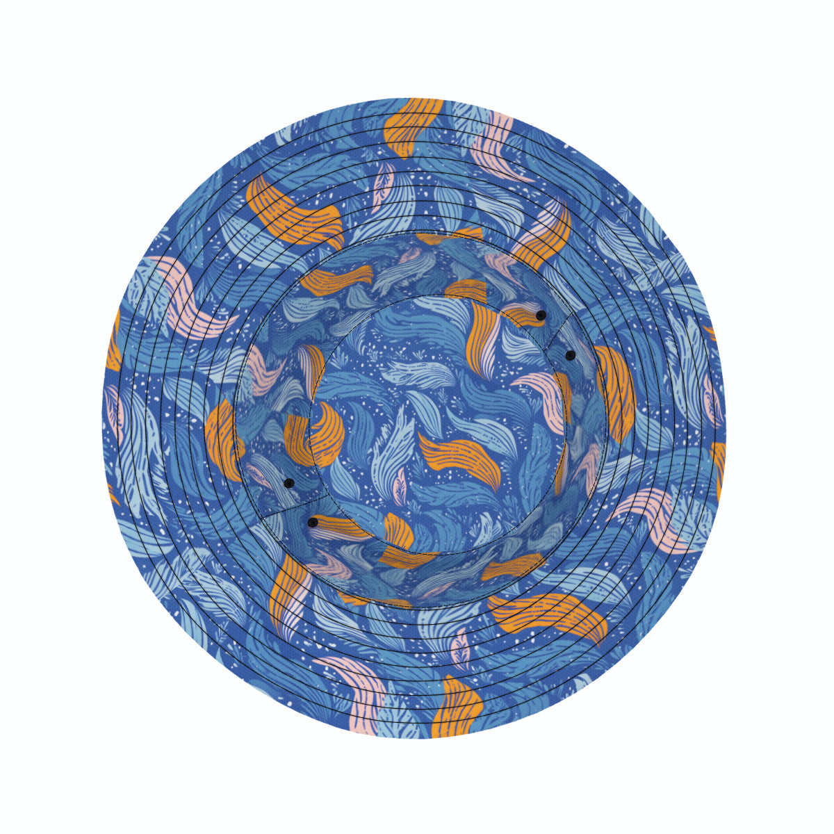 Abstract Denim Double-Sided Unisex Polyester Bucket Hat