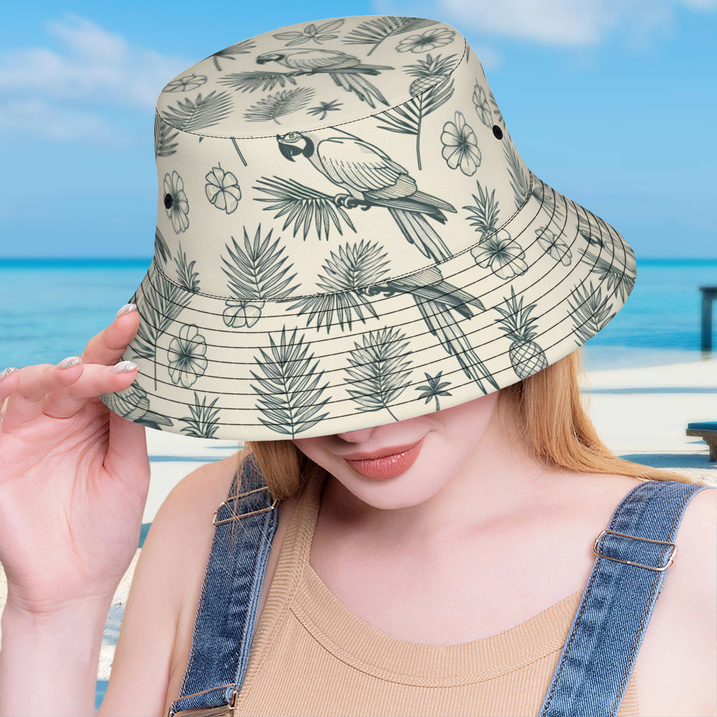 Tropical Double-Sided Unisex Polyester Bucket Hat
