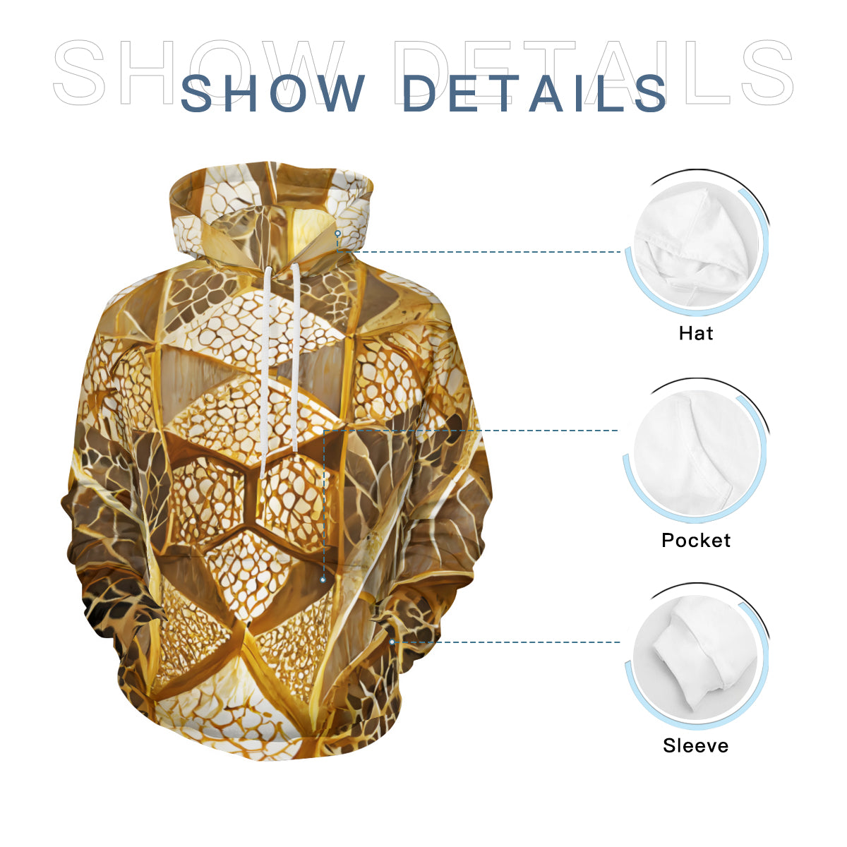 Golden Archtectural Men's Adult Lightweight Hoodie Set | Air Layer