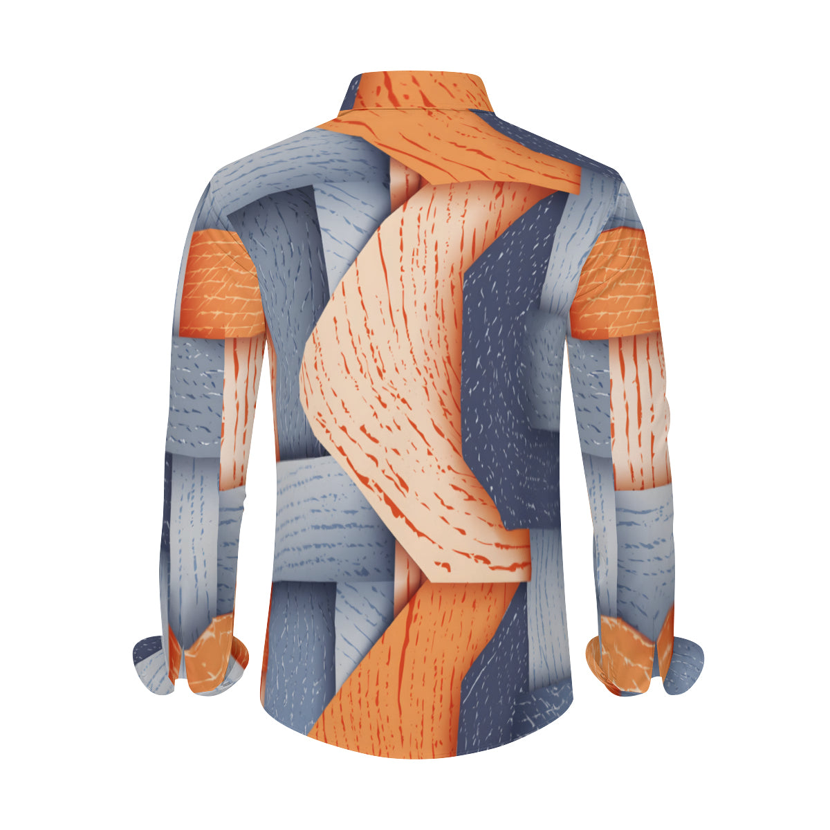 Abstract Denim Classic Long Sleeves Men's Shirt