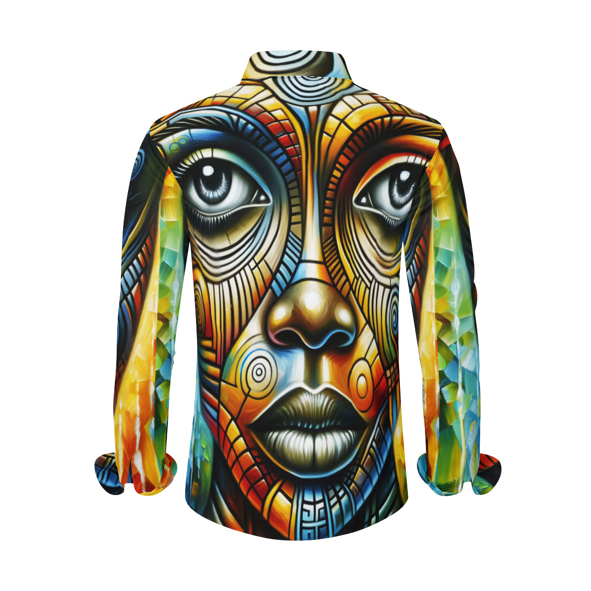 Afrocentric Design Long Sleeves Men's Shirt
