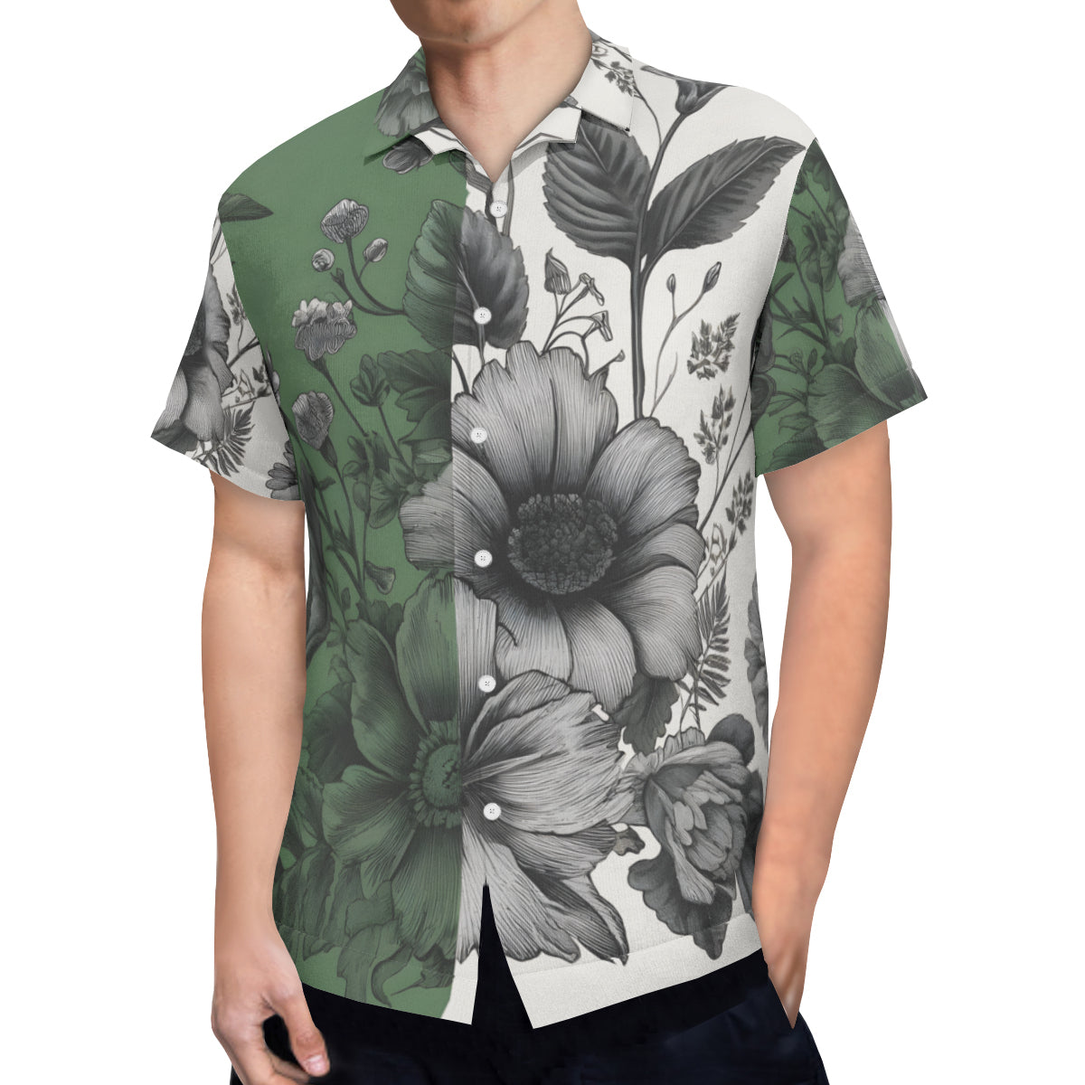 Botanical Short Sleeves Men's Shirt