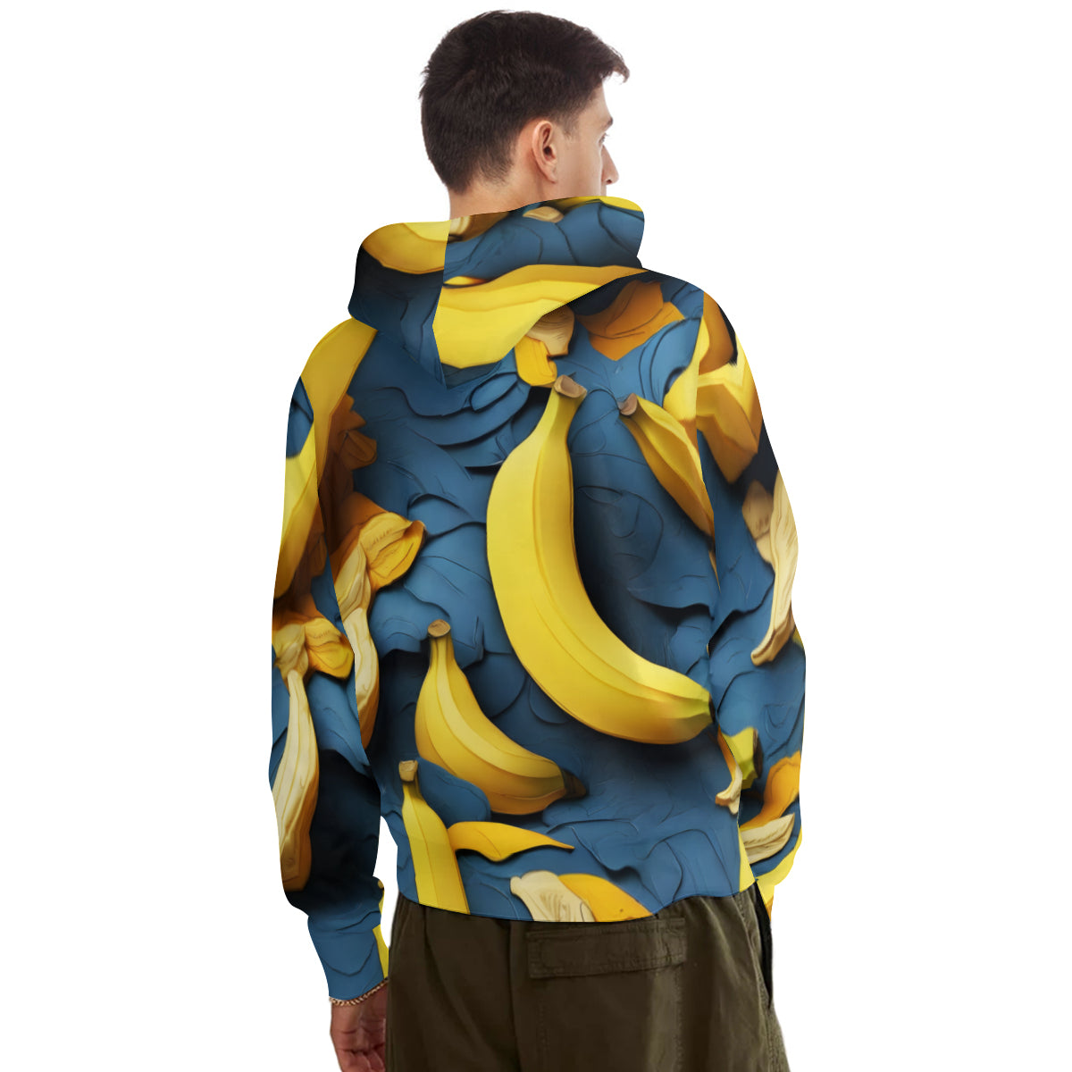 Banana Men's Adult Hoodie Set (Double-Layer Hood) | Health Fabric