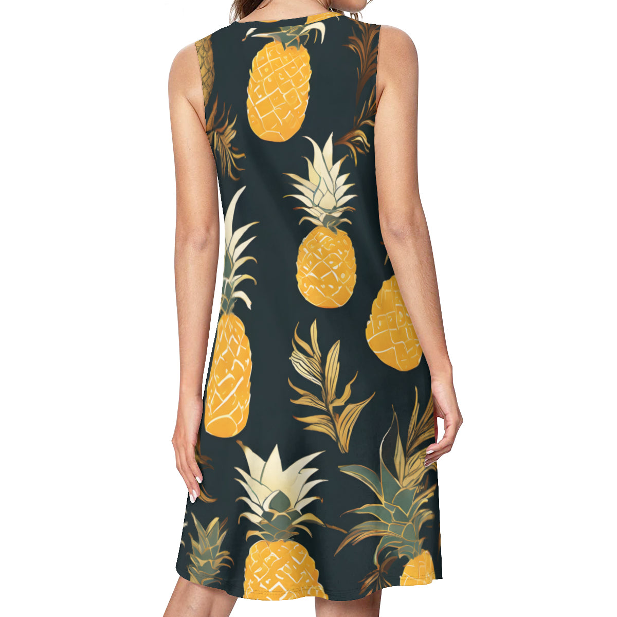 Pineapple Women's Casual Dress | Polyester
