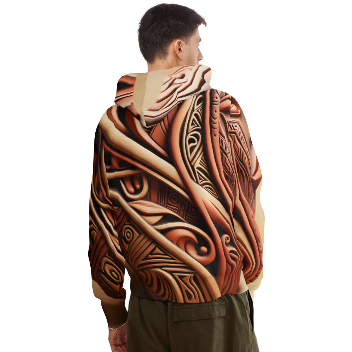 Terracota Scuplture Men's Adult Hoodie Set (Double-Layer Hood) | Health Fabric