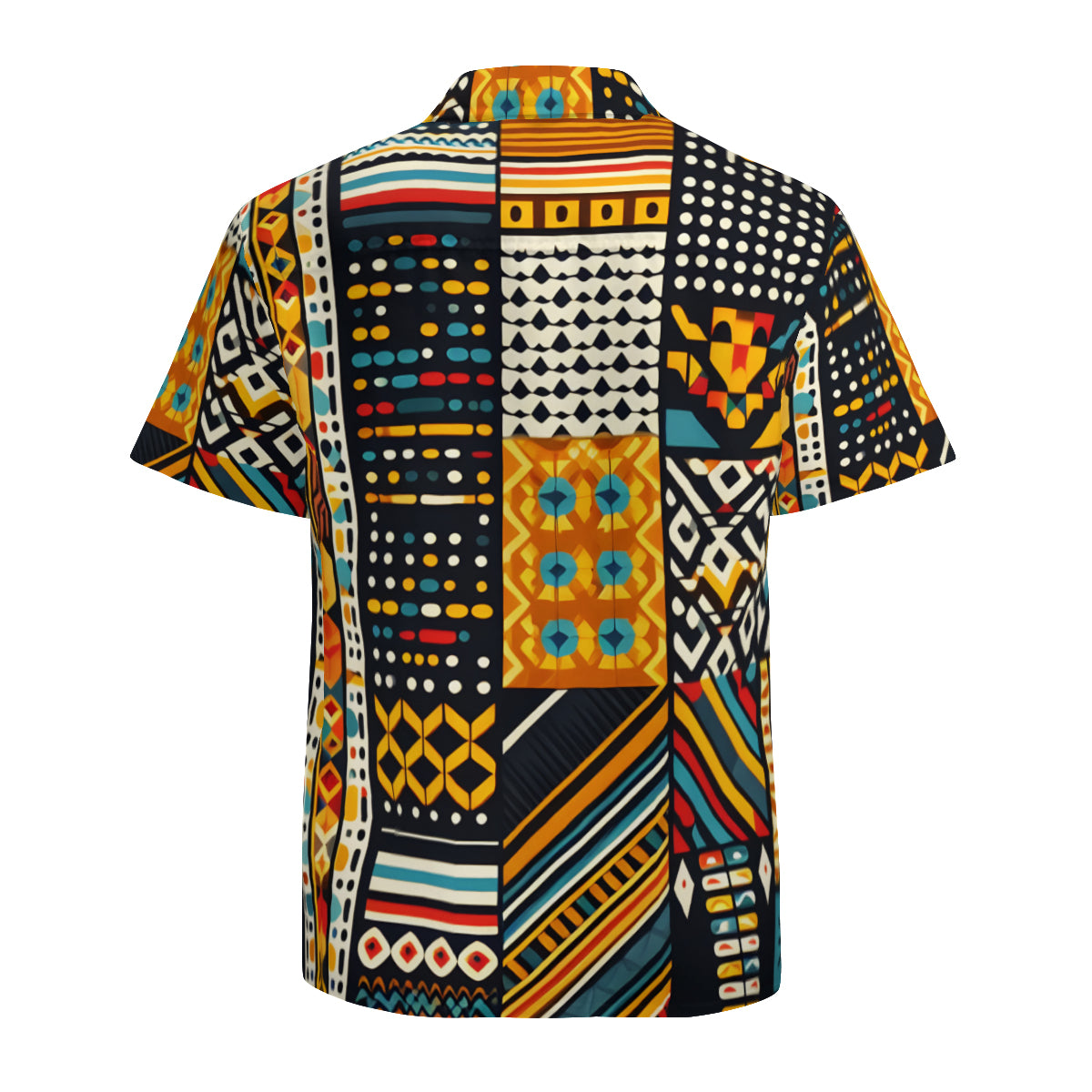 Africa Pattern Short Sleeves Men's Shirt