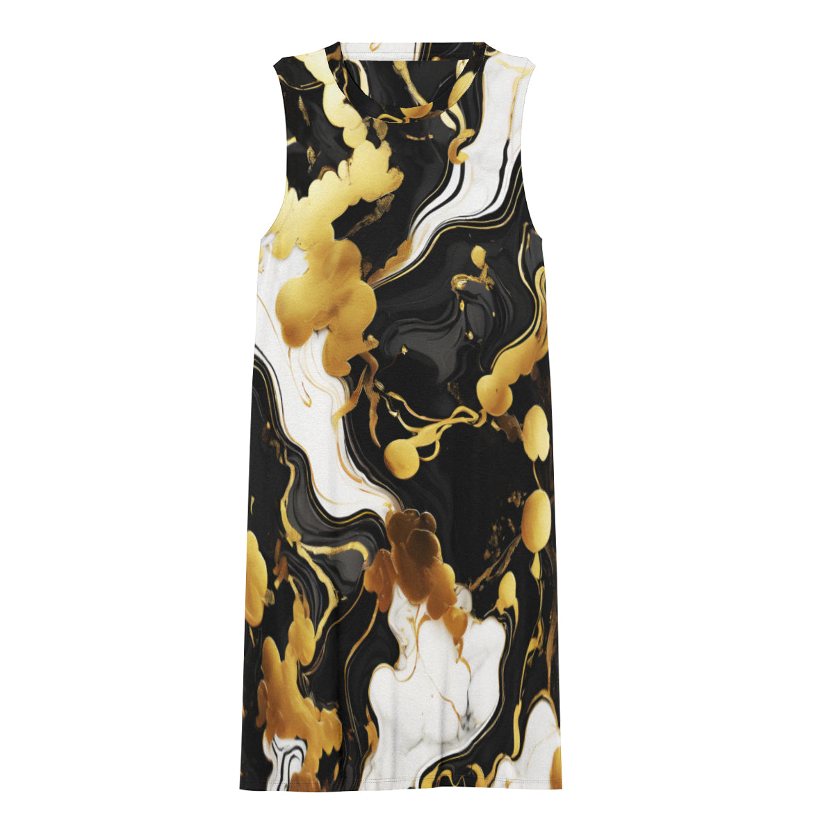 Marble Gold Women's Casual Dress | Polyester