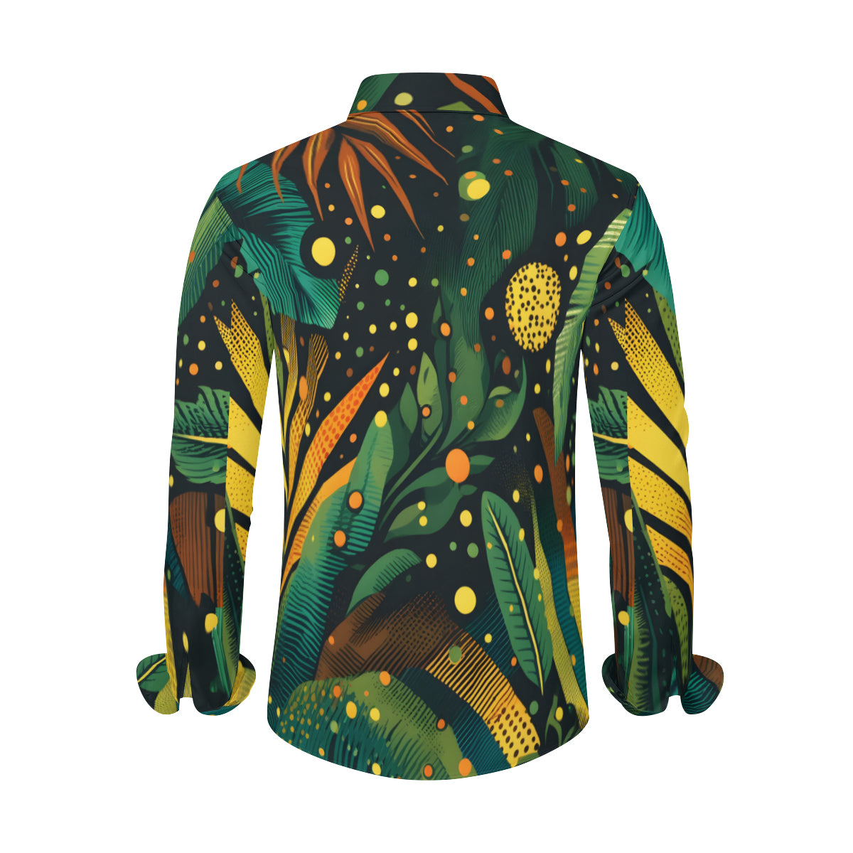 Tropical Design Long Sleeves Men's Shirt