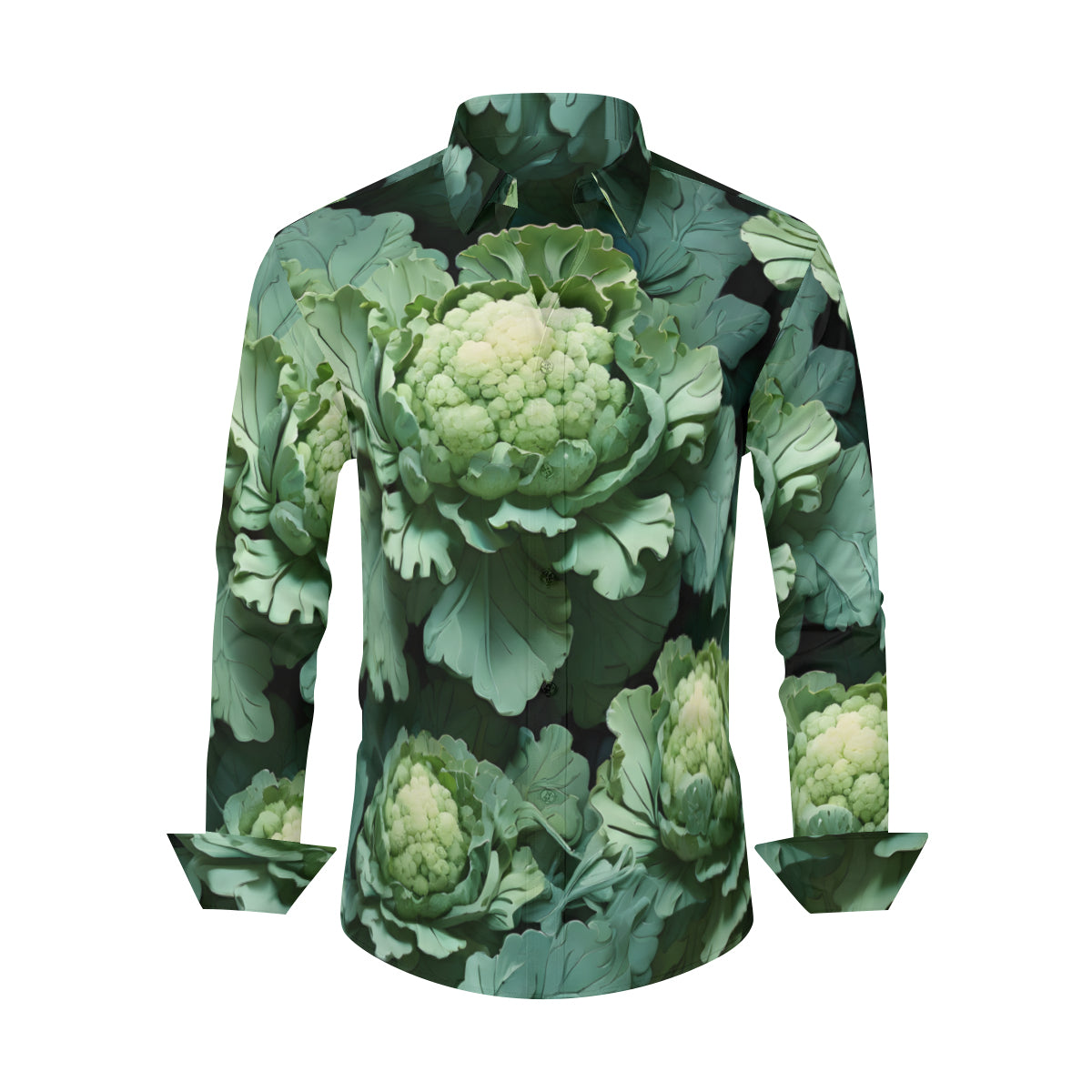Brocoli Men's Classic Long-Sleeved Shirt | Polyester