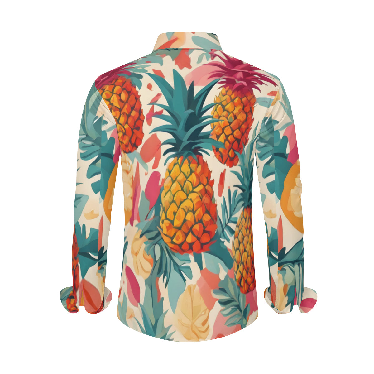 Pineapple Men's Classic Long-Sleeved Shirt | Polyester