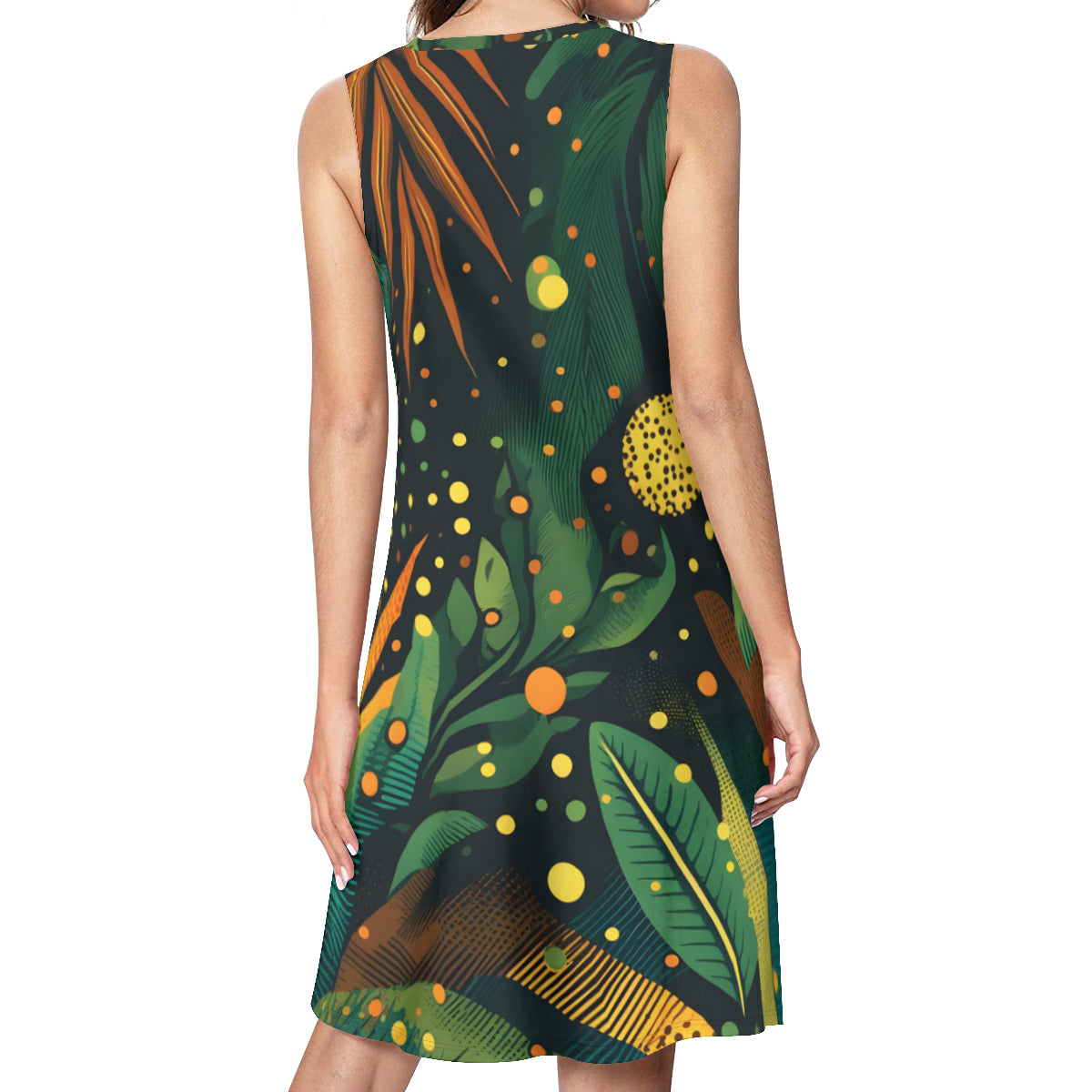 Tropical Vibe Women's Casual Dress | Polyester