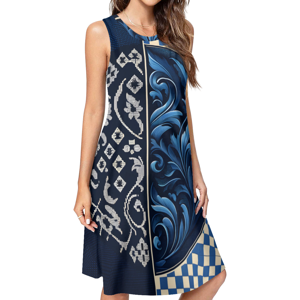 Blue Women's Casual Dress | Polyester