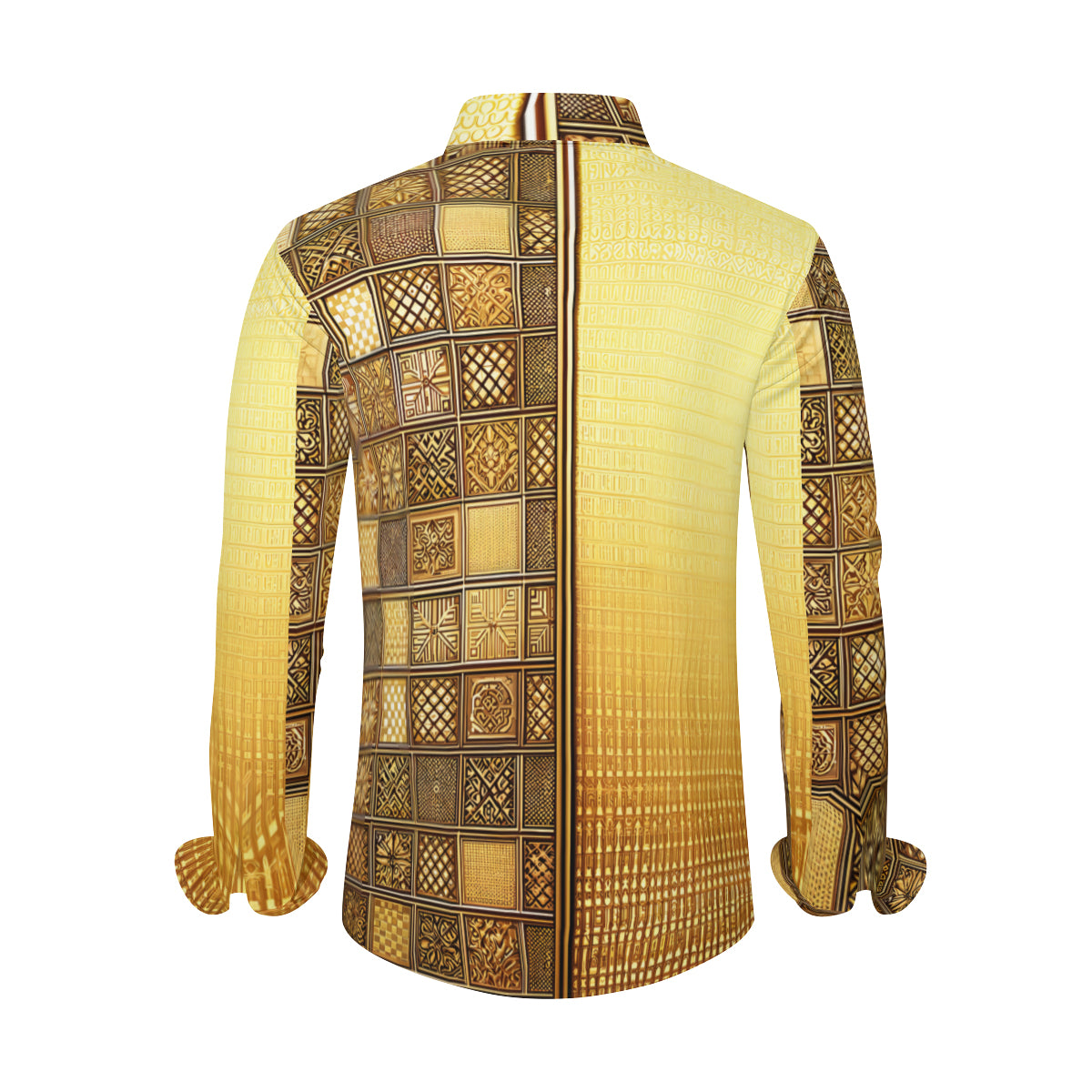 Golden Long Sleeves Men's Shirt