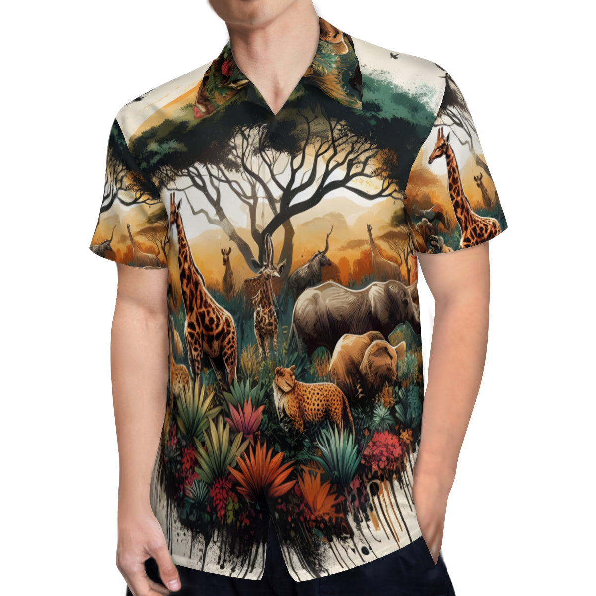Animal Kingdom Short Sleeves Men's Shirt