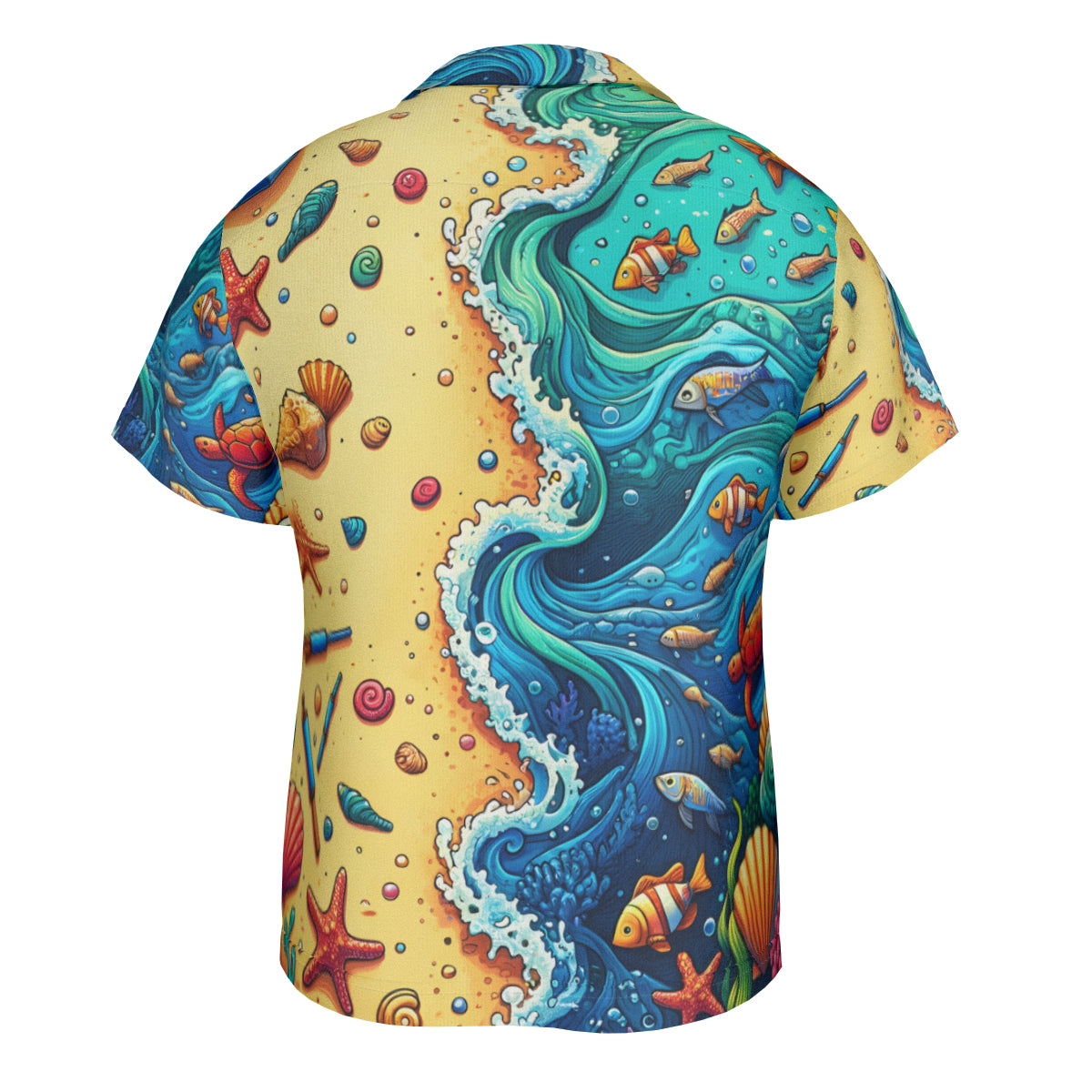 Ocean And Beach Short Sleeves Men's Shirt