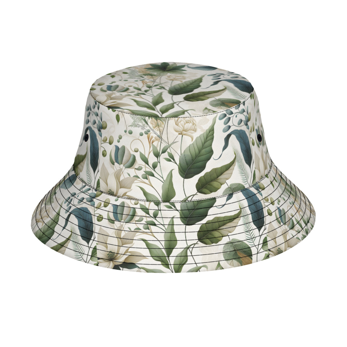 Minimalistic Floral Double-Sided Unisex Polyester Bucket Hat