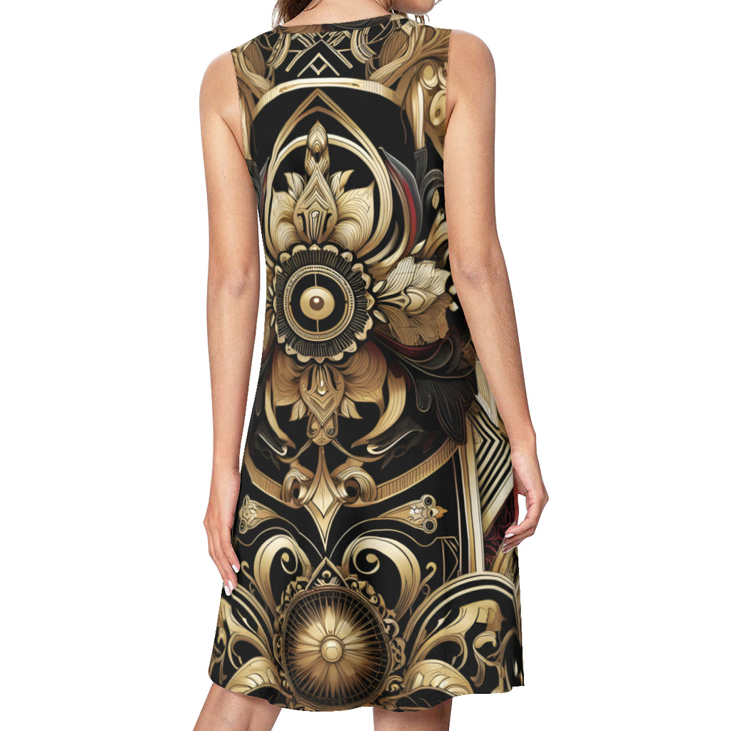 Abstract Women's Casual Dress | Polyester