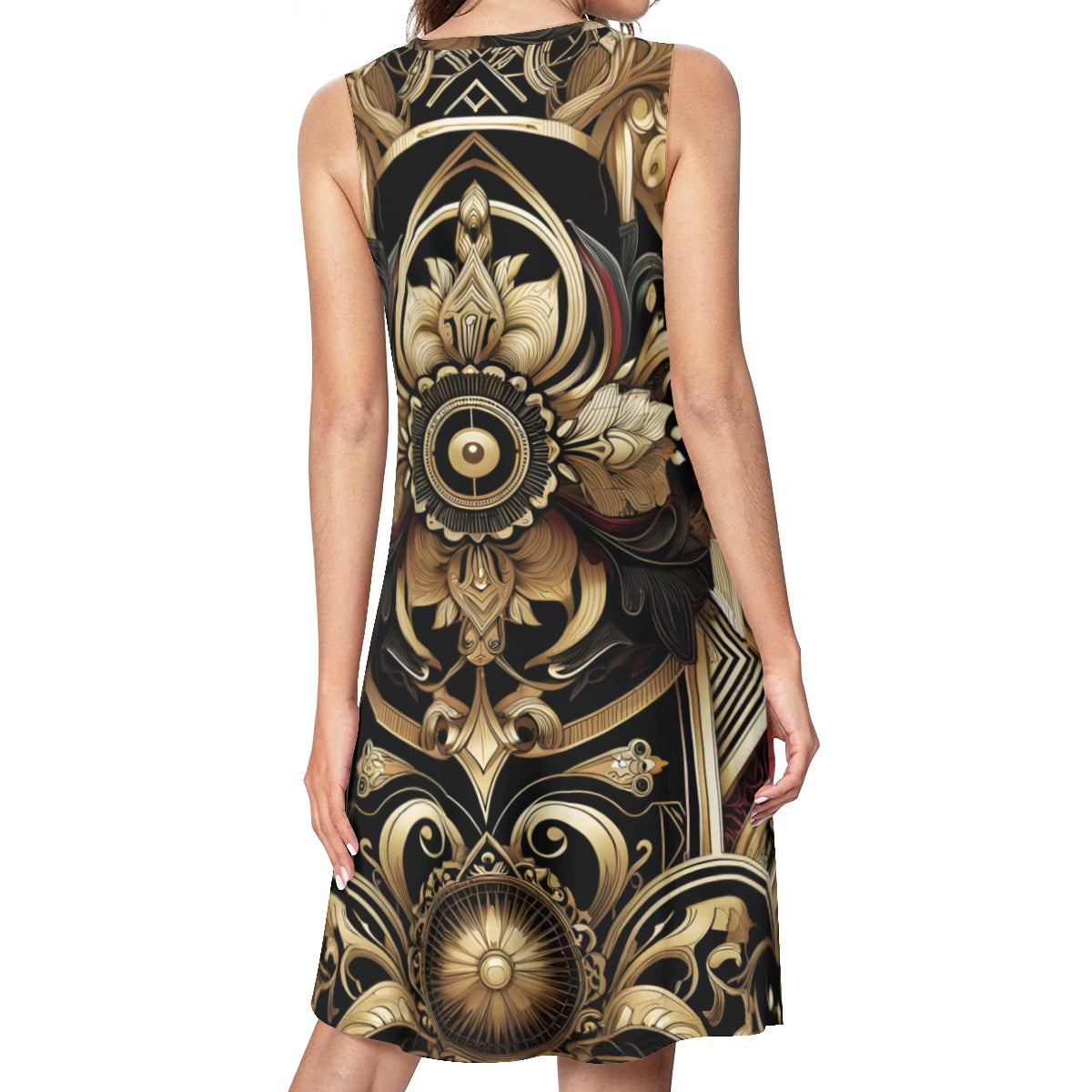 Abstract Women's Casual Dress | Polyester