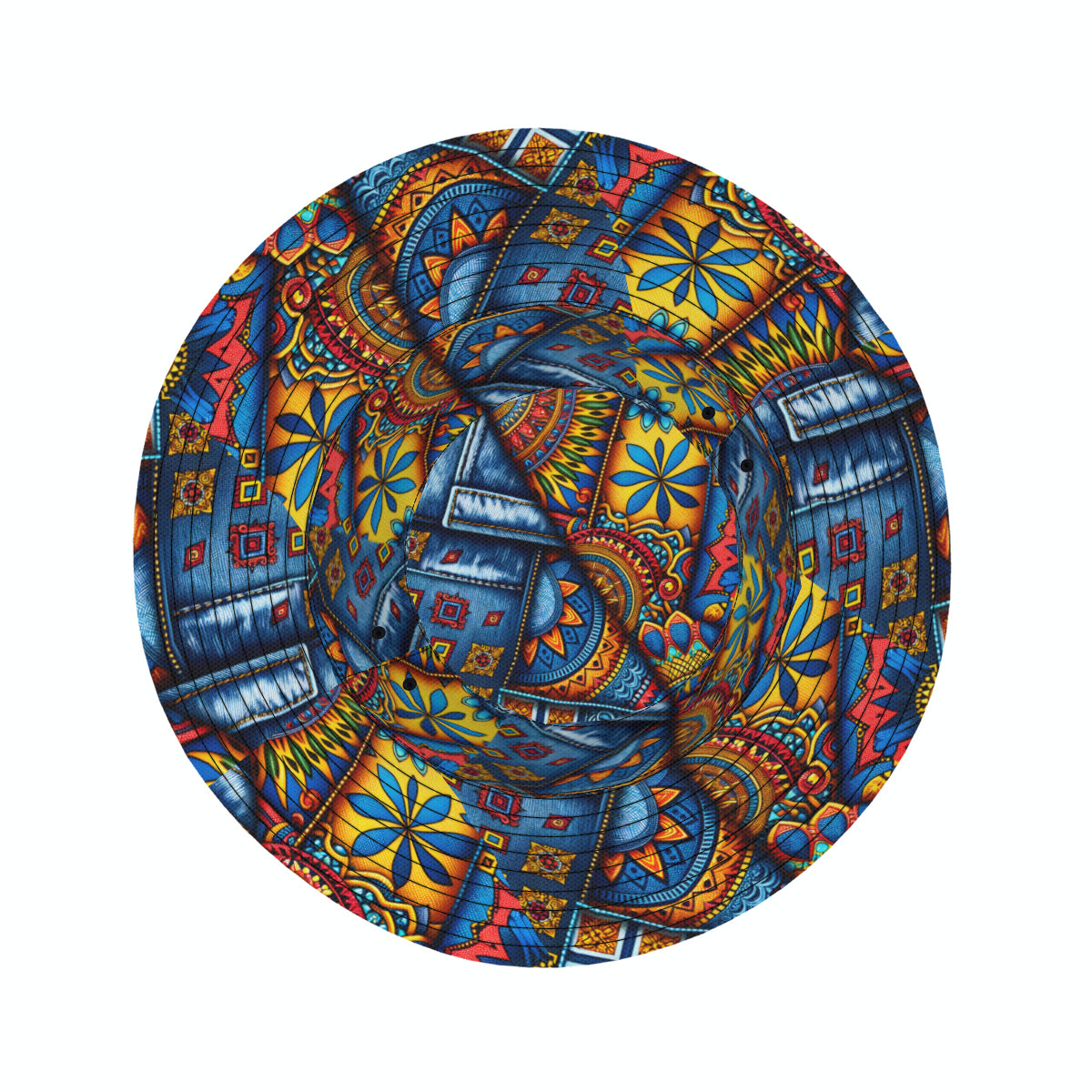Denim And Dashiki Double-Sided Unisex Polyester Bucket Hat