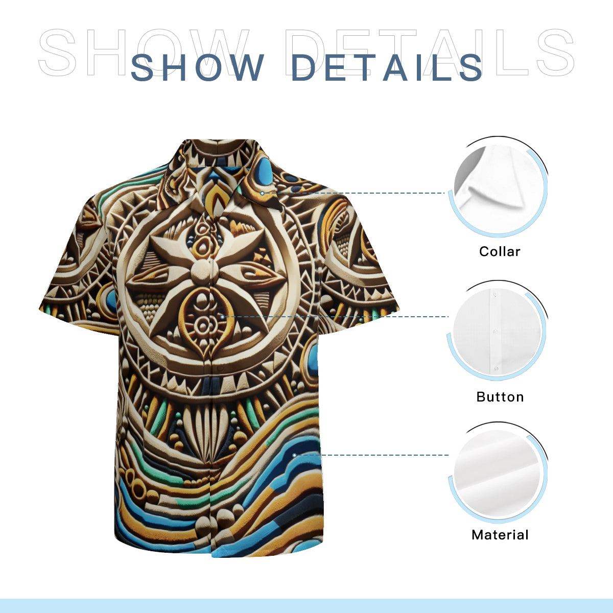 Abstract African Short Sleeves Men's Shirt