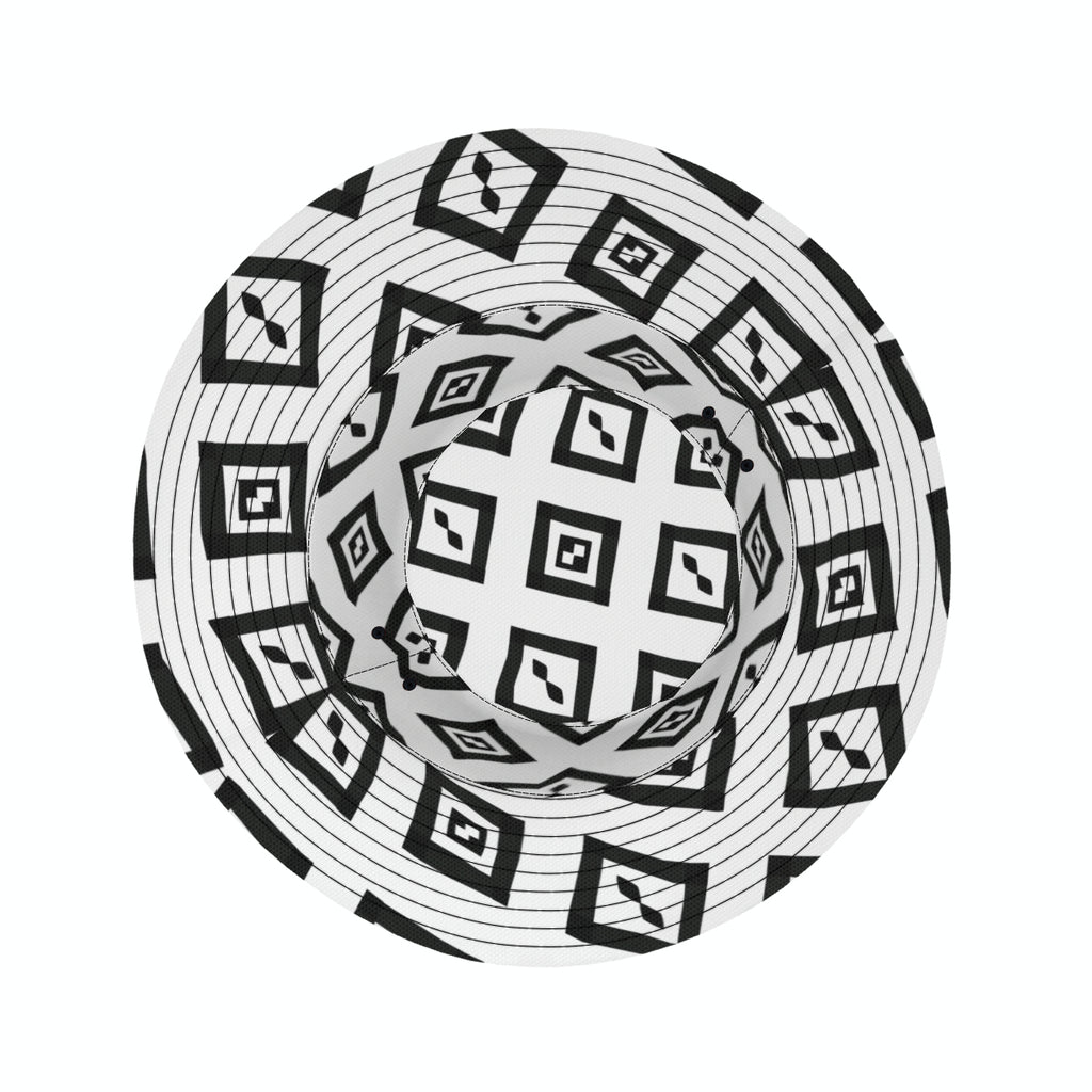 Black And White Double-Sided Unisex Polyester Bucket Hat