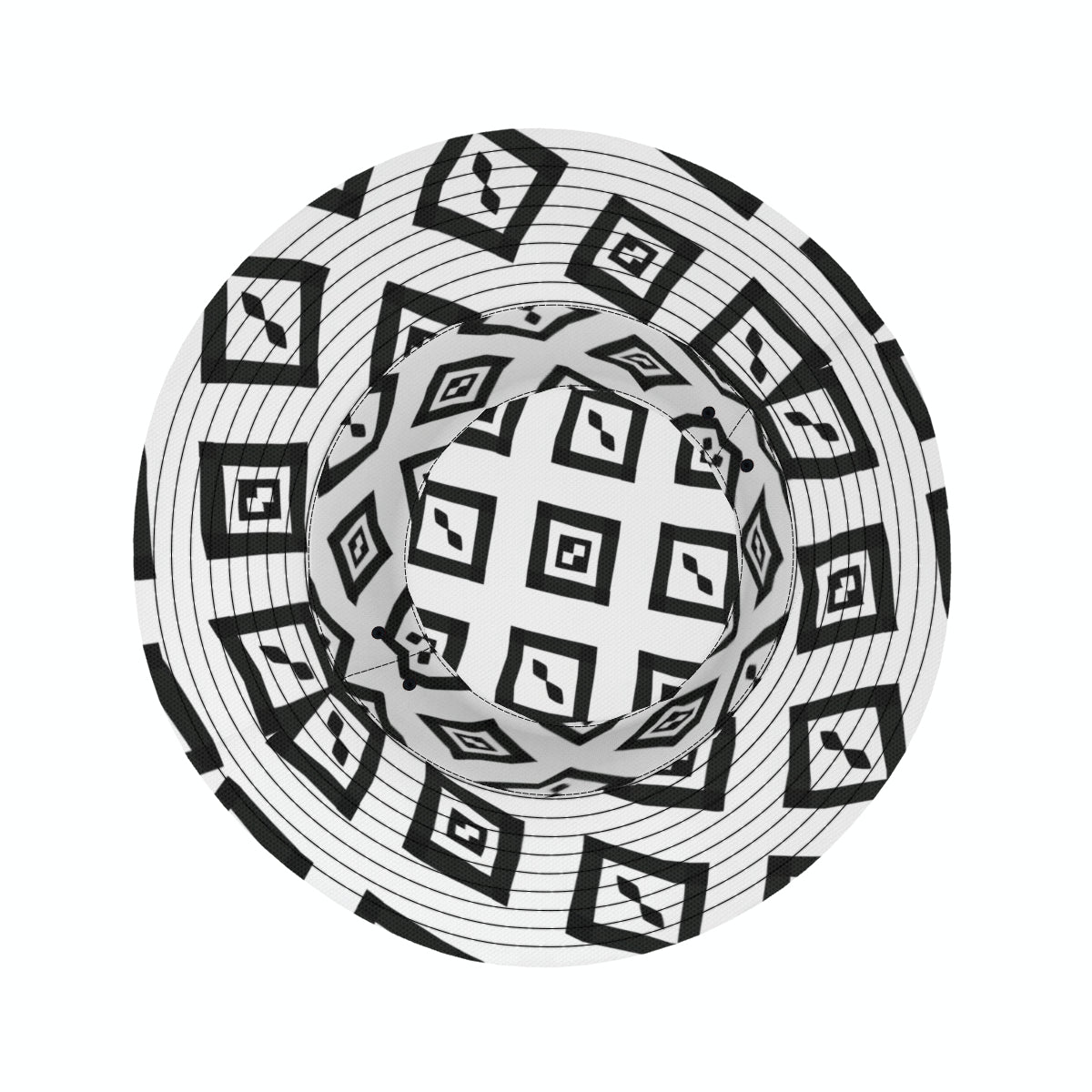 Black And White Double-Sided Unisex Polyester Bucket Hat
