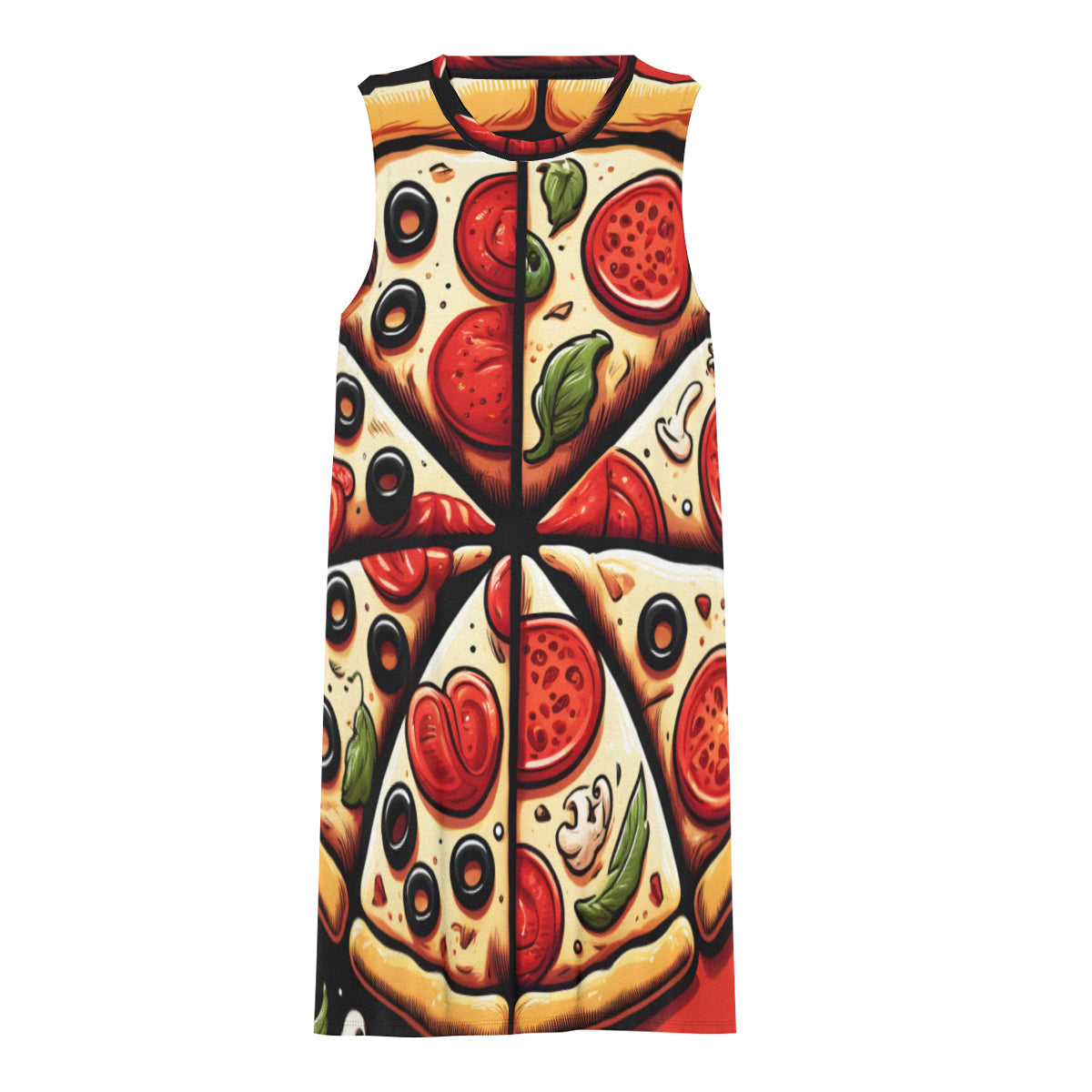 Pizza Slices Women's Casual Dress | Polyester