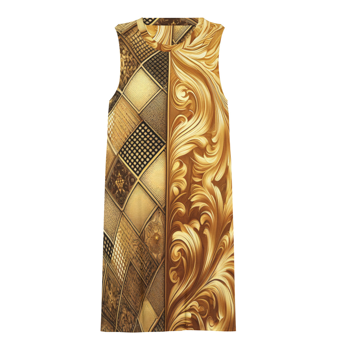 Golden Luxury Women's Casual Dress | Polyester