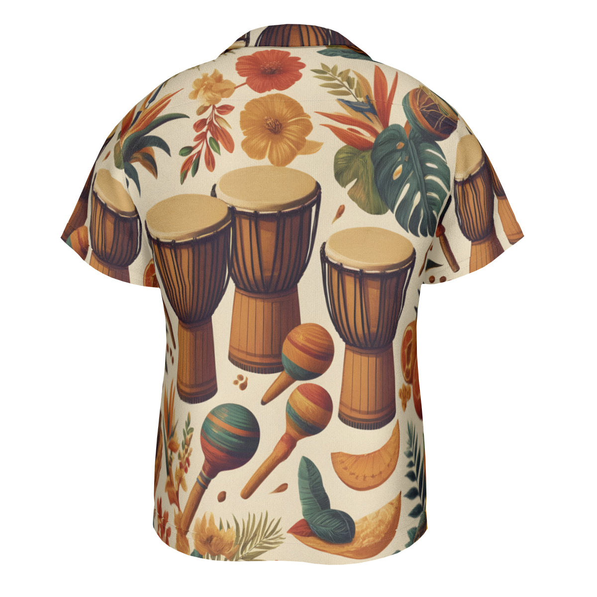 Floral Drums Sleeves Men's Shirt