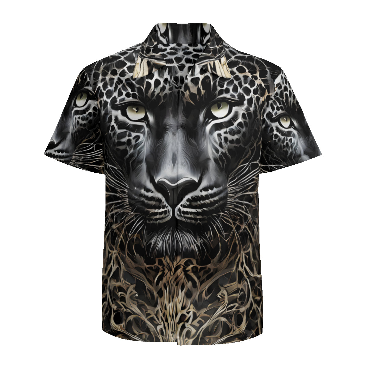 Leopard Short Sleeves Men's Shirt