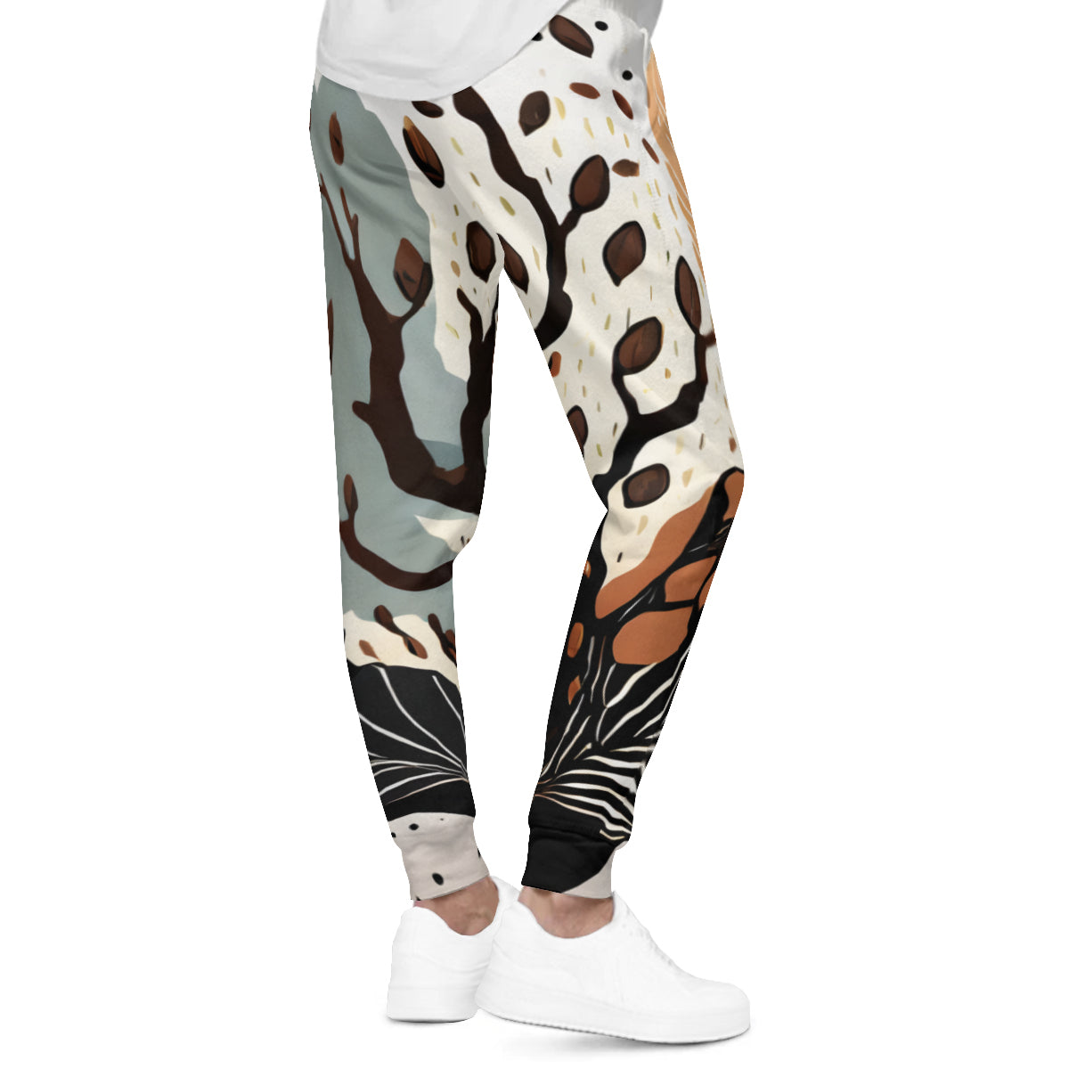 African Tree Pattern Men's Adult Hoodie Set (Double-Layer Hood) | Health Fabric