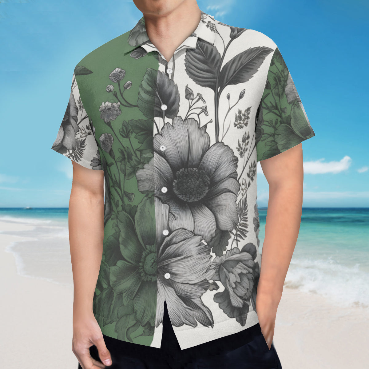 Botanical Short Sleeves Men's Shirt