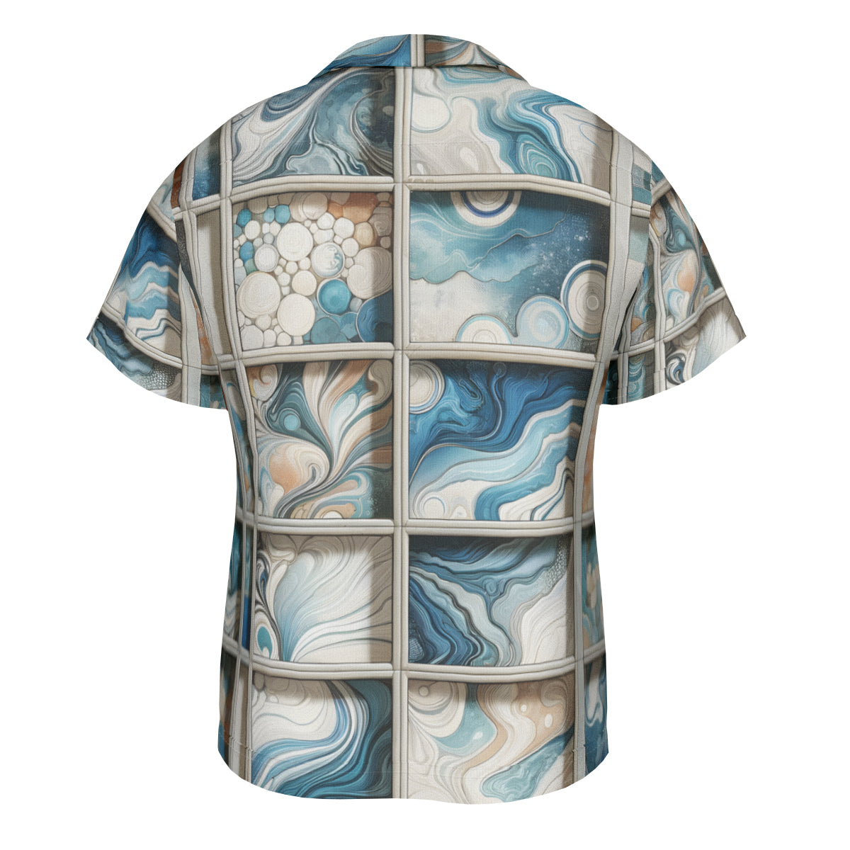 Window Pane Short Sleeves Men's Shirt