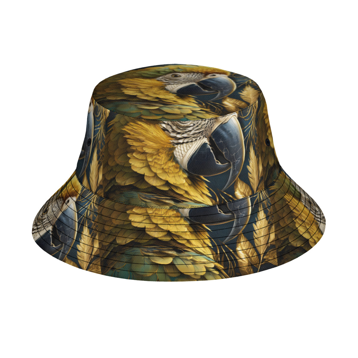 Tropical Parrot Double-Sided Unisex Polyester Bucket Hat