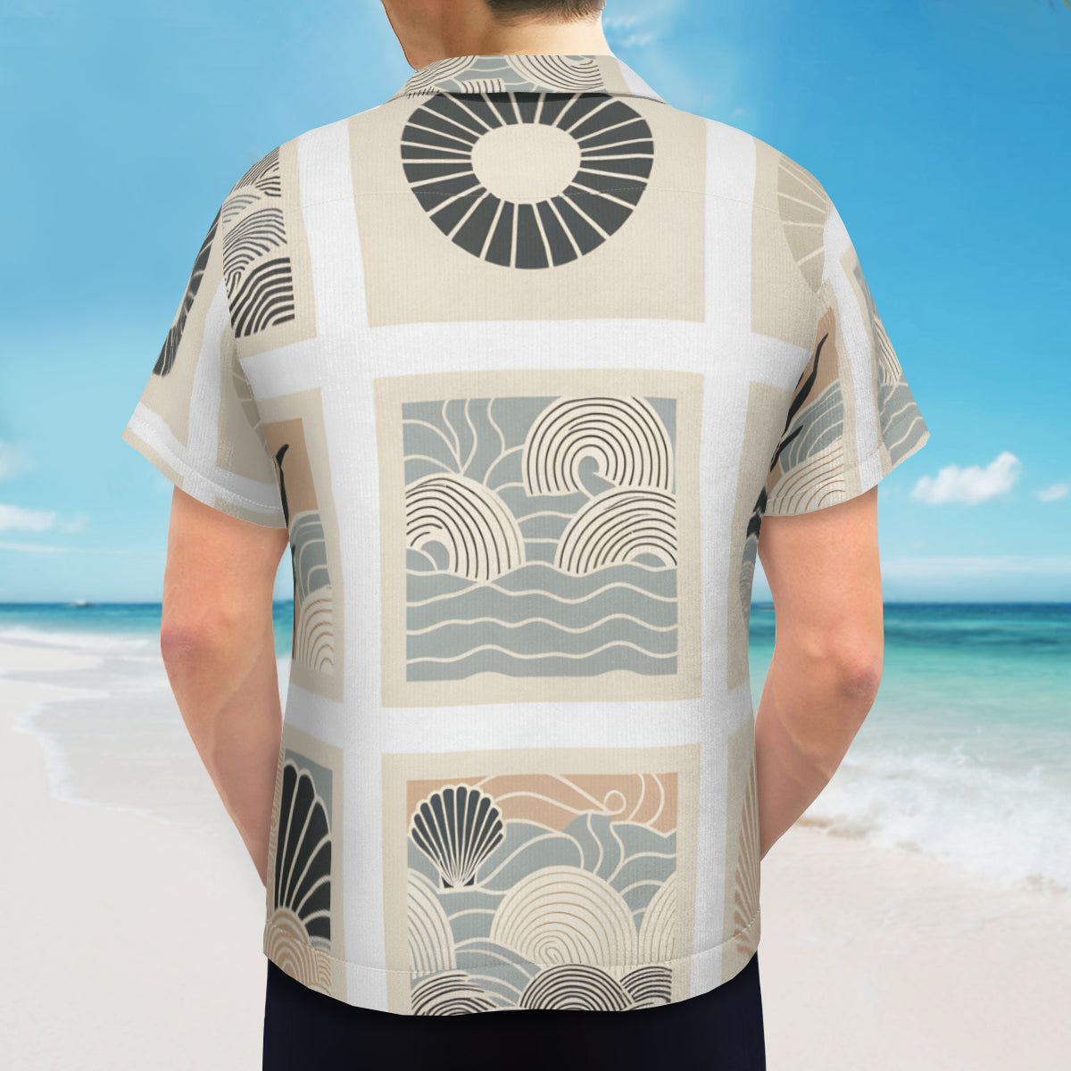 Tropical Minimalistic Short Sleeves Men's Shirt