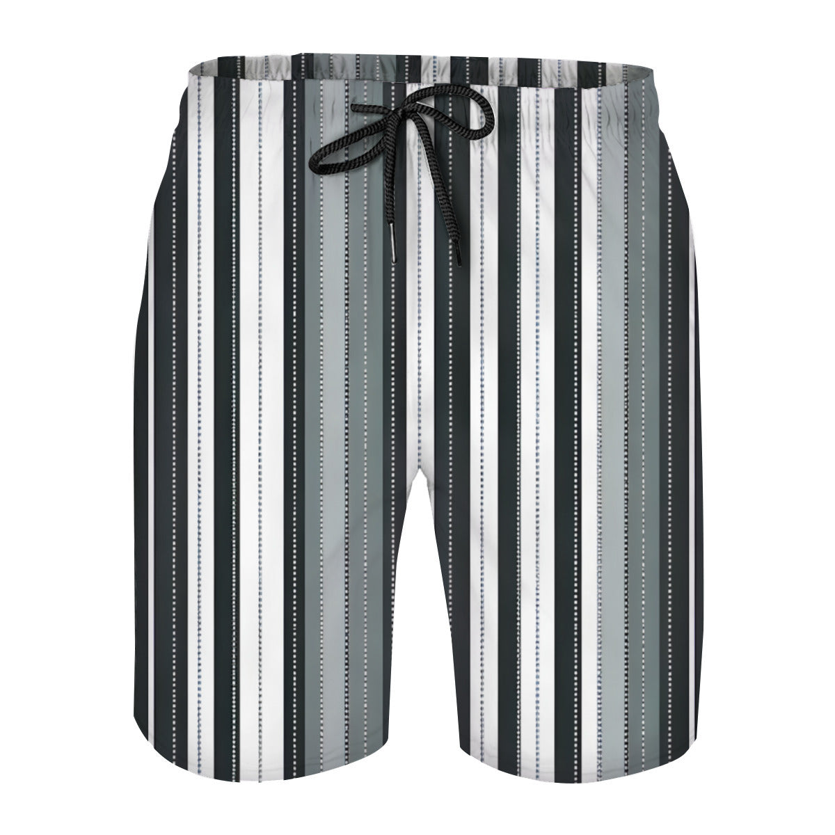 Minimal Stripes Men's Beach Shorts (Not Mesh Lined) | Polyester