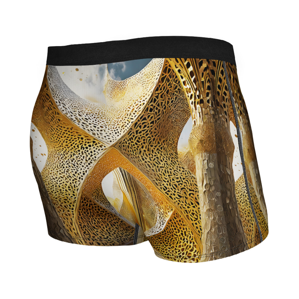 Golden Architechtural Design  Men's Underwear (Multi-Faceted Design)