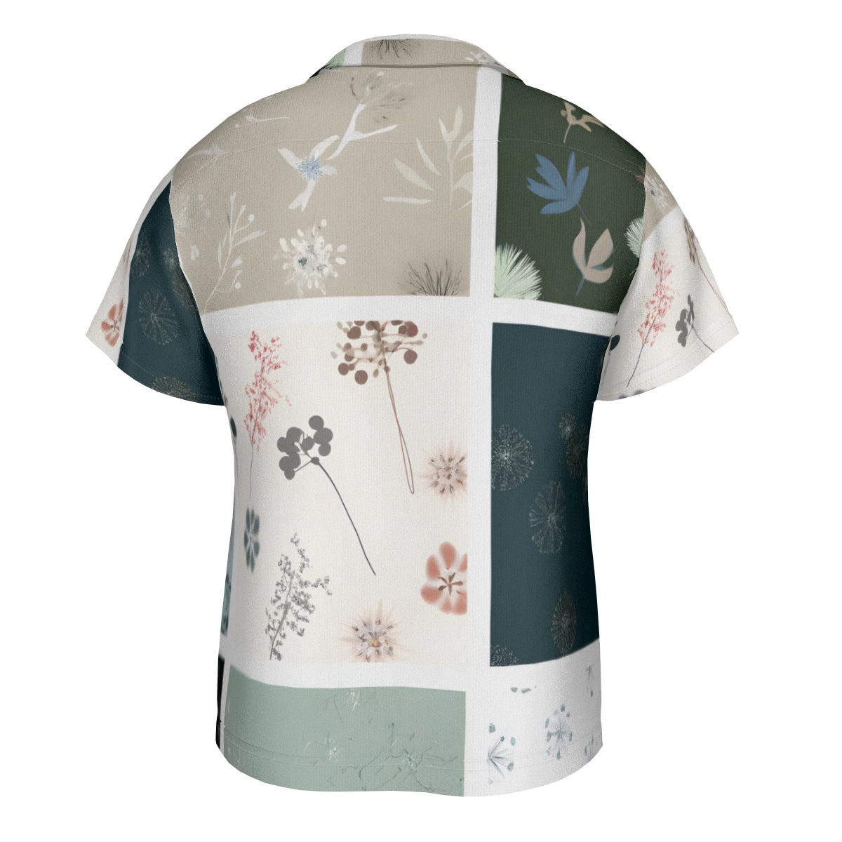 Minimalistic Floral Short Sleeves Men's Shirt