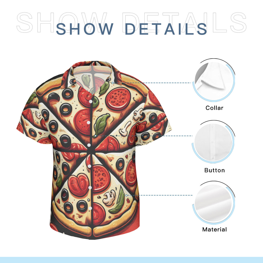 Pizza Slices Short Sleeves Men's Shirt