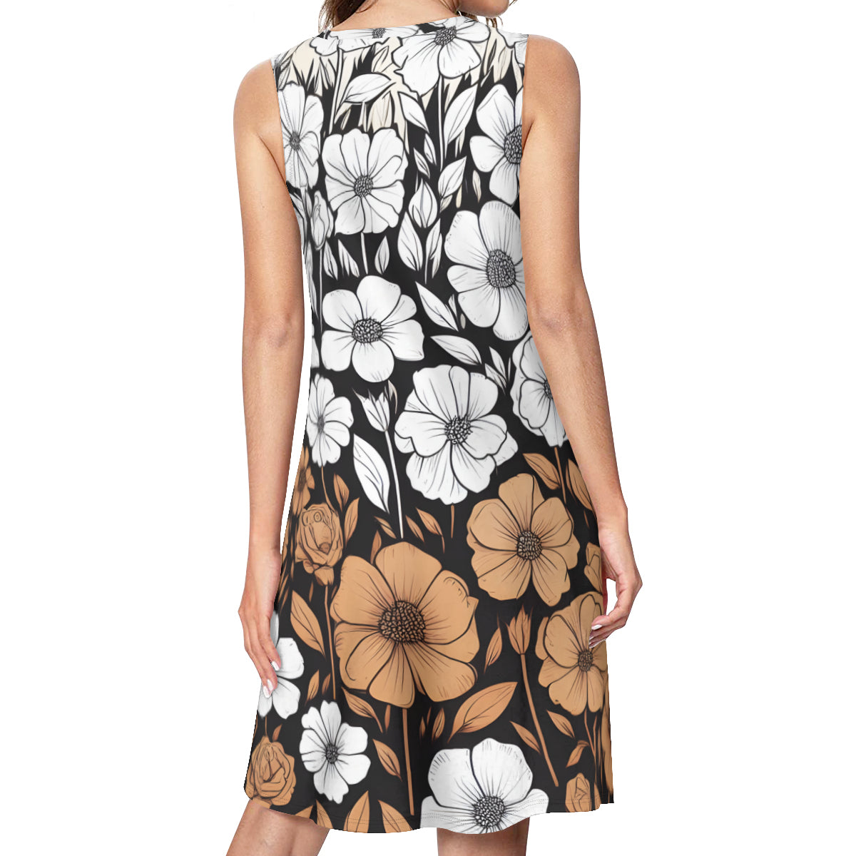 Floral Design Women's Casual Dress | Polyester