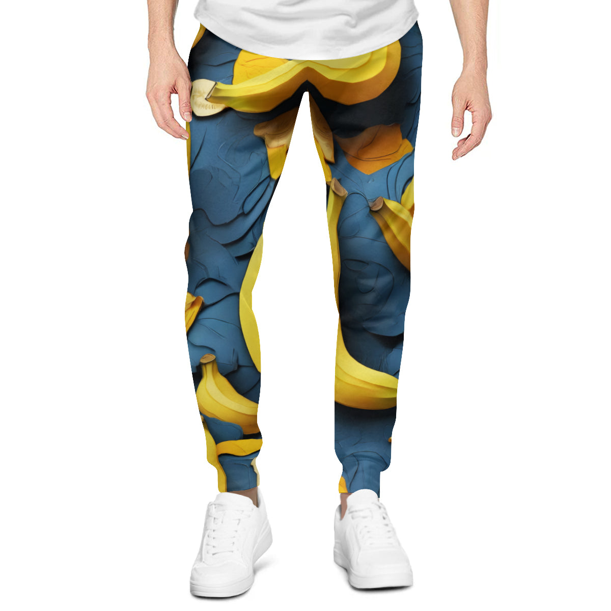 Banana Men's Adult Hoodie Set (Double-Layer Hood) | Health Fabric