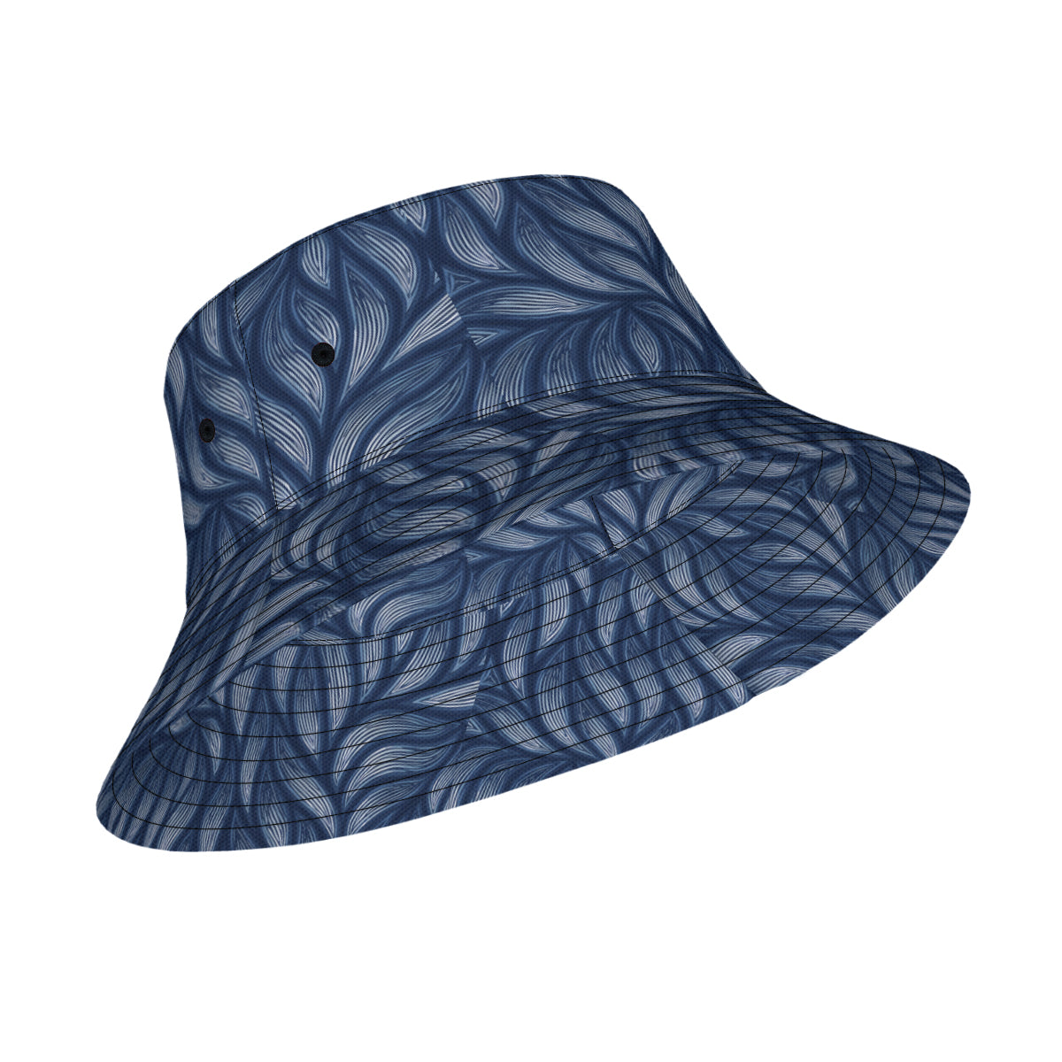 Abstract Denim Double-Sided Unisex Polyester Bucket Hat