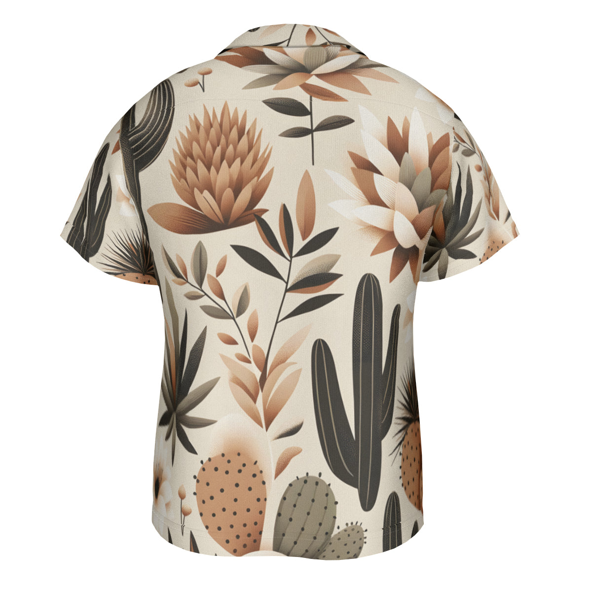 Minimalistic Floral Short Sleeves Men's Shirt