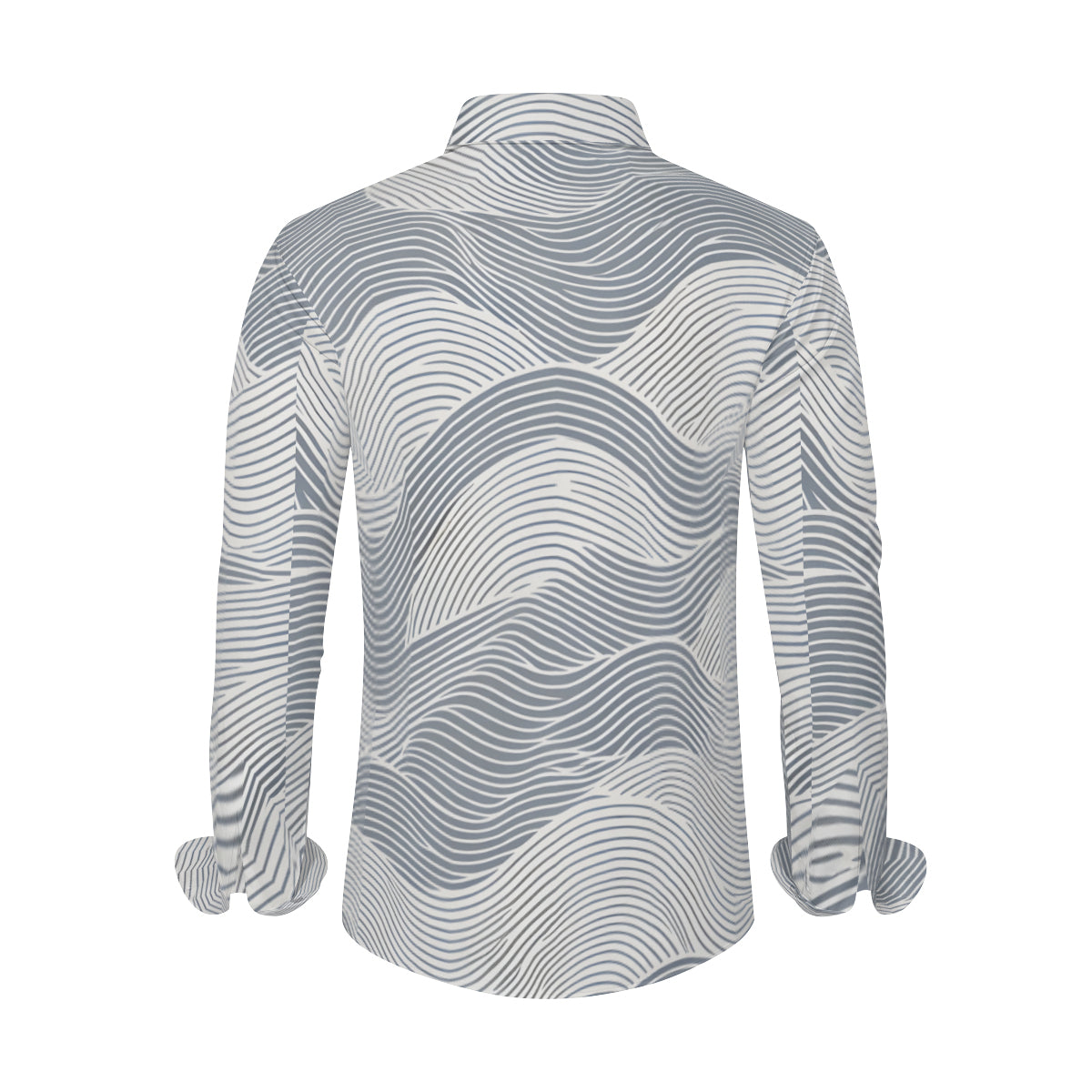 Minimalistic Geometric Long Sleeves Men's Shirt