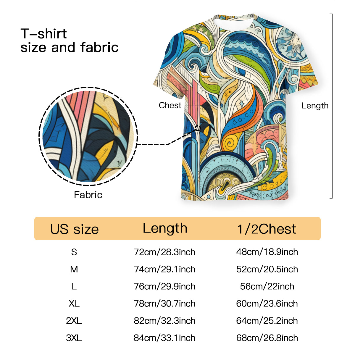 Abstract Floral Men's Short-Sleeved Mesh Cloth T-Shirt｜Polyester