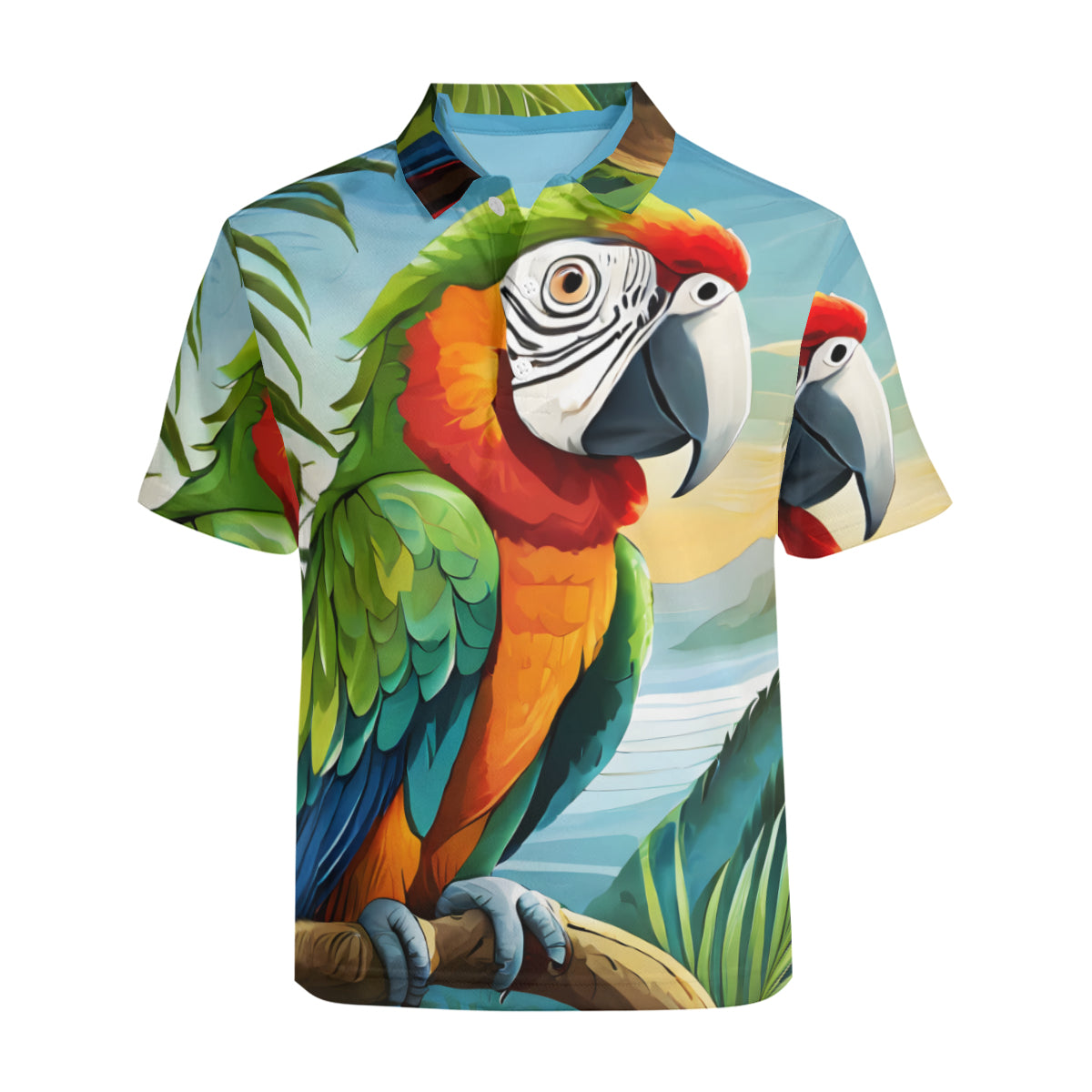 Parrot Men's Premium European Size POLO Shirt | 95% Polyester+5% Spandex
