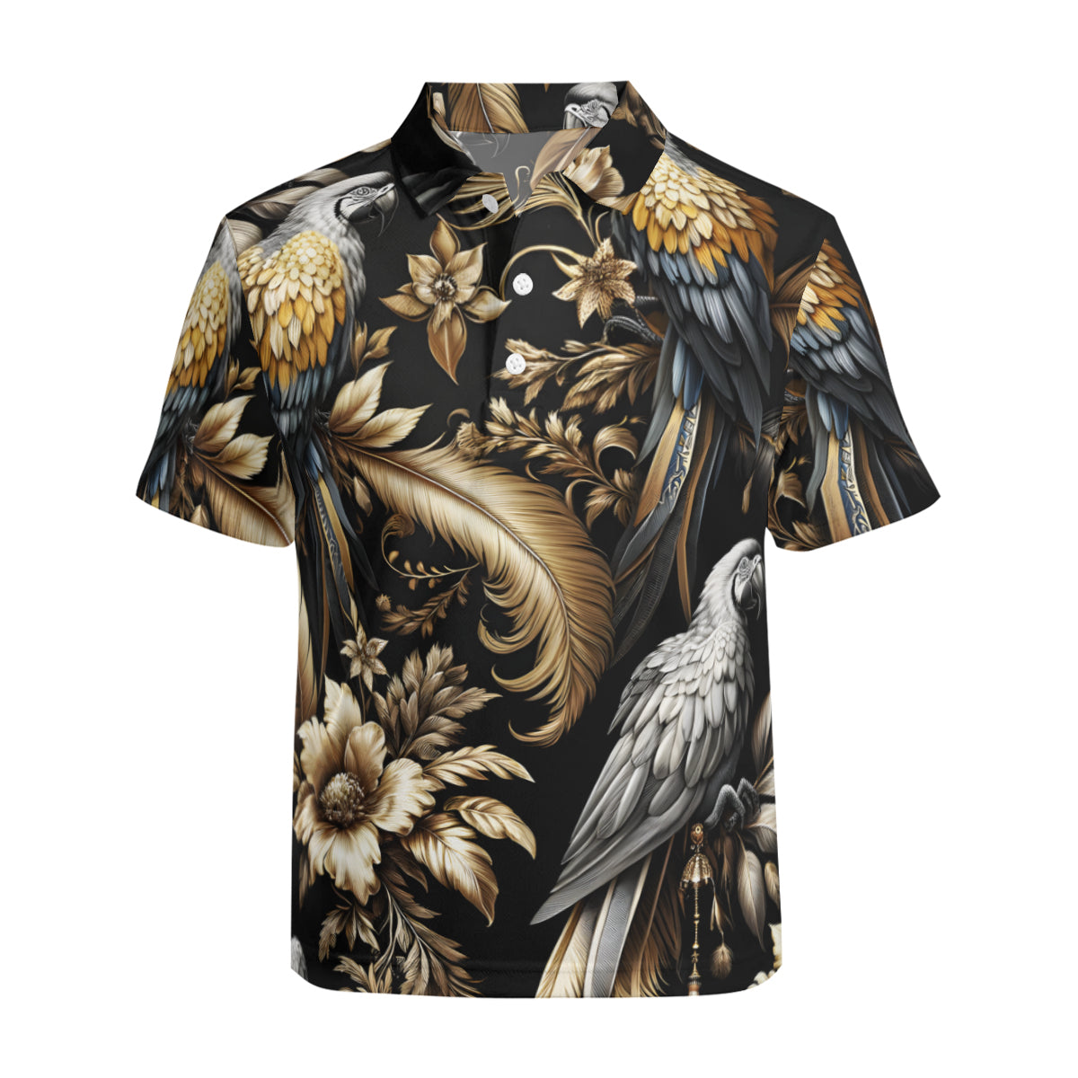 Parrot Men's Premium European Size POLO Shirt | 95% Polyester+5% Spandex