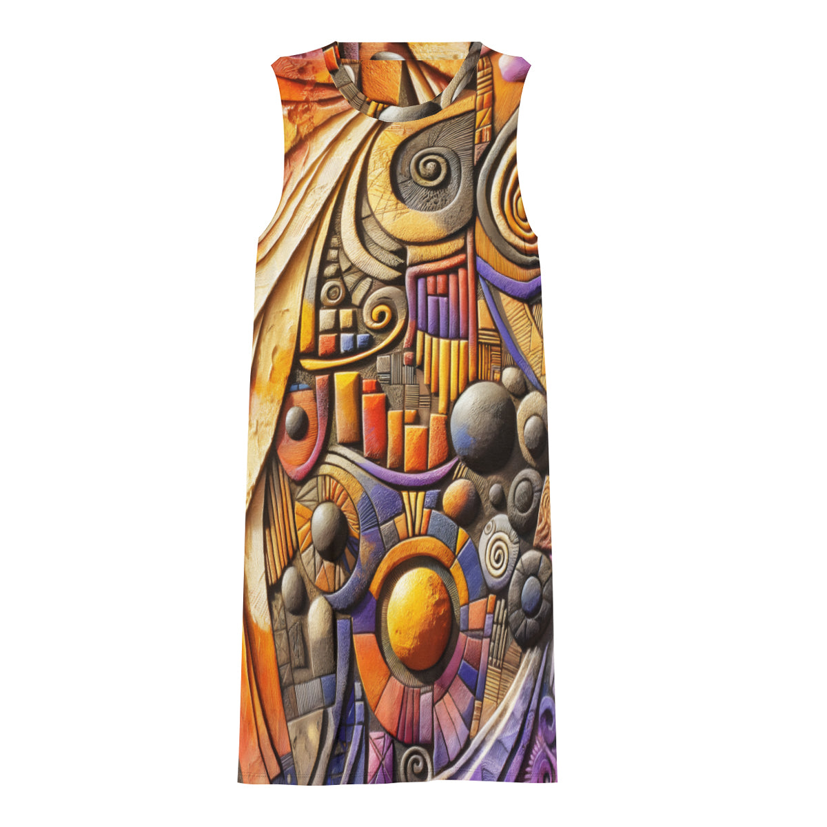 Abstract Women's Casual Dress | Polyester