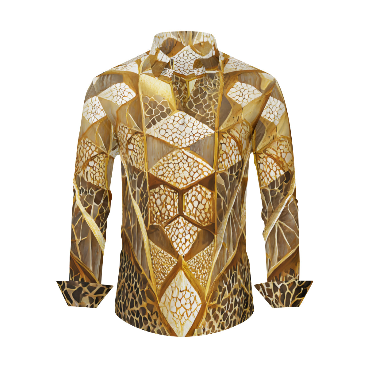 Architechtural Design Men's Classic Long-Sleeved Shirt | Polyester